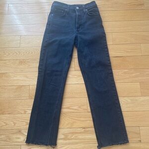 Aritzia Arlo high rise (size 23), straight leg jeans.